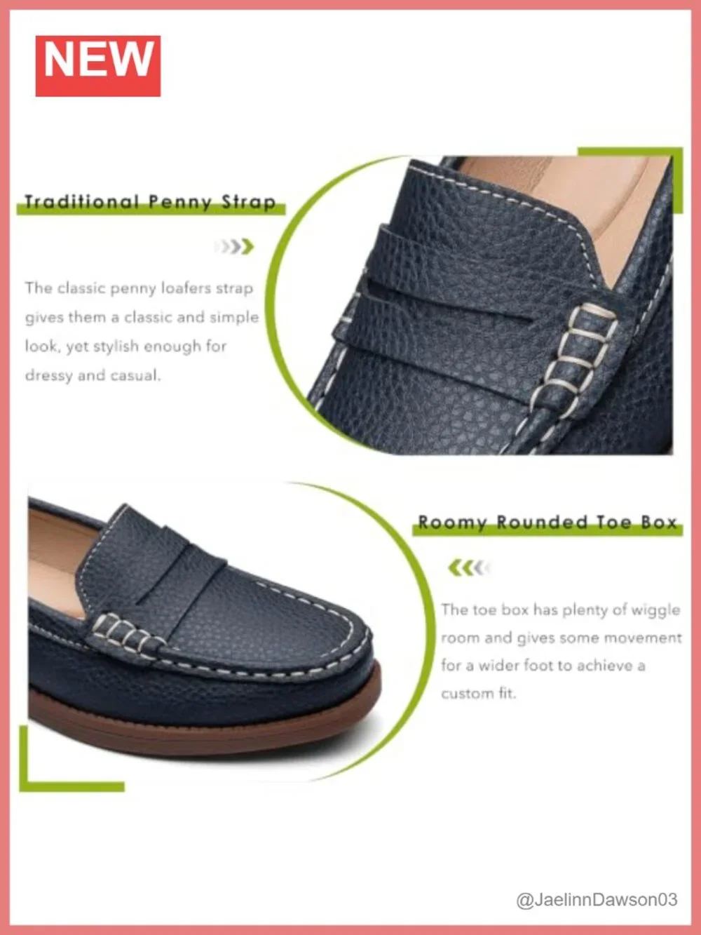 Women's Leather Penny Loafers Slip On Business Casual Dress Shoes Comfortable